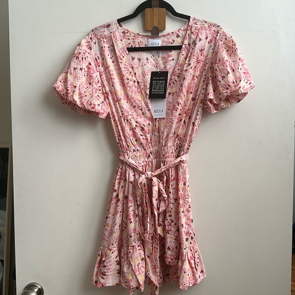 MISA LOS ANGELES Eloise mini dress in rose lemonade - Picture 6 of 8